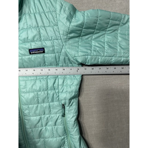 Patagonia Nano Puff Jacket Women Size Small Teal Full Zip 84217 Puffer Primaloft - Picture 6 of 9